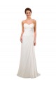 Soft Chiffon Sweetheart Sheath Ivory Wedding Gowns Derby