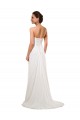 Soft Chiffon Sweetheart Sheath Ivory Wedding Gowns Derby