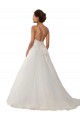 Tulle & Lace Spaghetti Straps Ball Gown Ivory Boho Wedding Dress Derby