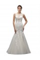 Tulle & Lace Illusion Neck Mermaid Ivory Wedding Dress Derby