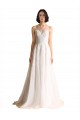 Tulle Illusion Neck A-Line Ivory Wedding Dress Derby