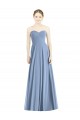 Soft Chiffon Sweetheart A-Line Dusty Blue Evening Dress / Bridesmaid Dress Derby