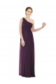 Soft Chiffon One Shoulder A-Line Grape Evening Dress / Bridesmaid Dress Derby