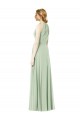 Soft Chiffon Halter Neck A-Line Emerald Green Bridesmaid Dress Derby