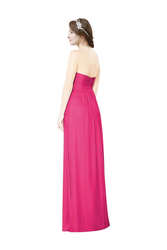 Soft Chiffon Strapless A-Line Azalea Bridesmaid Dress Derby