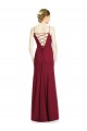 Soft Chiffon Spaghetti Straps Mermaid Burgundy Bridal Party Dress Derby