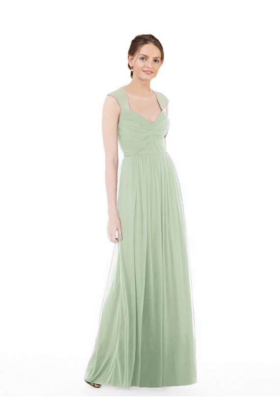 Soft Chiffon Sweetheart A-Line Sage Formal Dress / Bridesmaid Dress Derby