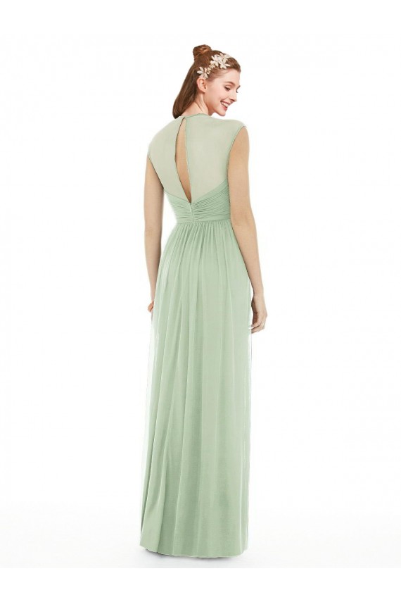 Soft Chiffon Sweetheart A-Line Sage Formal Dress / Bridesmaid Dress Derby