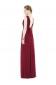 Soft Chiffon V-Neck A-Line Royal Blue Bridesmaid Gowns Derby