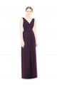 Chiffon V-Neck A-Line Grape Bridesmaid Dress / Evening Dress Derby