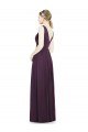 Chiffon V-Neck A-Line Grape Bridesmaid Dress / Evening Dress Derby