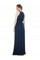 Soft Chiffon High Neck A-Line Dark Navy Bridesmaid Dress / Formal Dress Derby