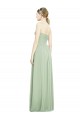 Soft Chiffon Strapless Open Back A-Line Sage Bridesmaid Dress Derby