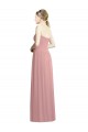 Chiffon Strapless A-Line Dusty Pink Bridesmaid Dress / Evening Dress Derby