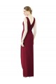 Chiffon V-Neck V-Back Sheath Frost Bridesmaid Dress / Evening Dress Derby