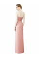 Soft Chiffon Strapless A-Line Bliss Pink High Low Bridesmaid Dress Derby