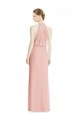 Soft Chiffon Halter Neck Mermaid Bliss Pink Bridesmaid Dress Derby