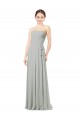 Soft Chiffon Sweetheart A-Line Silver Bridesmaid Dresses Derby