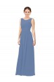 Soft Chiffon Sweetheart Sheath Windsor Blue Bridesmaid Dress Derby