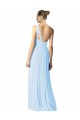 Soft Chiffon One Shoulder A-Line Light Sky Blue Bridesmaid Dress Derby