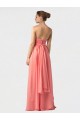 Soft Chiffon Sweetheart A-Line Watermelon Bridesmaid Dress Derby