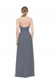 Soft Chiffon Sweetheart A-Line Slate Grey Bridesmaid Dress Derby