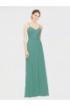 Chiffon V-Neck A-Line Icelandic Silver Bridesmaid Dress / Evening Dress Derby