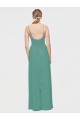 Chiffon V-Neck A-Line Icelandic Silver Bridesmaid Dress / Evening Dress Derby