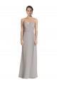 Soft Chiffon Sweetheart Sheath Silver Bridesmaid Dress Derby
