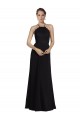 Soft Chiffon & Lace Halter Neck Keyhole Back A-Line Black Bridesmaid Gown Derby