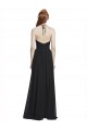 Chiffon V-Neck A-Line Dark Navy Formal Dress / Bridesmaid Dress Derby