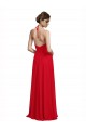 Chiffon V-Neck A-Line Red Bridesmaid Dress Derby