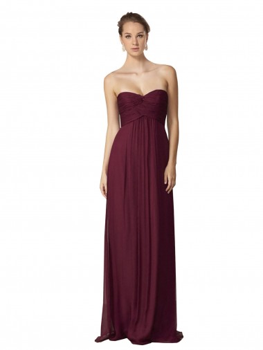 Soft Chiffon Sweetheart A-Line Grape Bridesmaid Dress / Formal Dress Derby