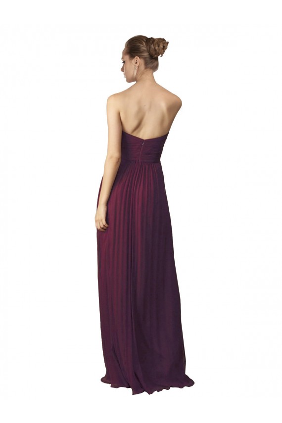 Soft Chiffon Sweetheart A-Line Grape Bridesmaid Dress / Formal Dress Derby