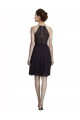 Soft Chiffon High Neck A-Line Grape Bridesmaid Dress Derby