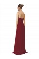 Soft Chiffon Strapless A-Line Burgundy Bridesmaid Dresses Derby