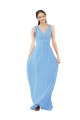 Soft Chiffon V-Neck A-Line Periwinkle Bridesmaid Dress Derby