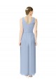 Soft Chiffon V-Neck A-Line Periwinkle Bridesmaid Dress Derby