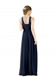 Chiffon V-Neck Princess Dark Navy Bridesmaid Gowns Derby