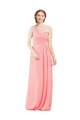 Soft Chiffon Sweetheart A-Line Salmon Bridal Party Dress Derby
