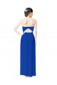 Soft Chiffon Sweetheart Open Back Sheath Royal Blue Bridesmaid Dress Derby