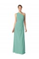 Soft Chiffon One Shoulder A-Line Jade Bridesmaid Dress Derby