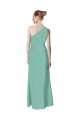 Soft Chiffon One Shoulder A-Line Jade Bridesmaid Dress Derby