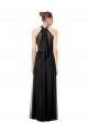 Soft Chiffon Halter Neck Keyhole Back A-Line Hunter Bridesmaid Dress Derby