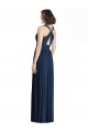 Chiffon V-Neck A-Line Dark Navy Bridesmaid Dress Derby