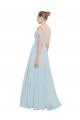 Soft Chiffon Off the Shoulder A-Line Sea Glass Evening Dress / Bridesmaid Dress Derby