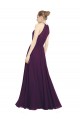 Chiffon Halter Neck Keyhole Back A-Line Grape Bridesmaid Dress / Evening Dress Derby