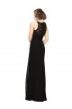 Soft Chiffon & Lace High Neck Sheath Black Bridesmaid Dress Derby