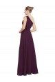 Soft Chiffon One Shoulder A-Line Grape Bridesmaid Dresses Derby