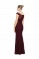 Soft Chiffon Bateau Neck Sheath Burgundy Gold Bridesmaid Dress Derby